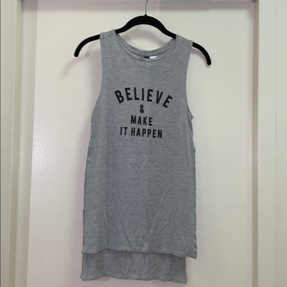Believe and make it happen tank top